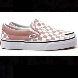 Checkerboard pink vans